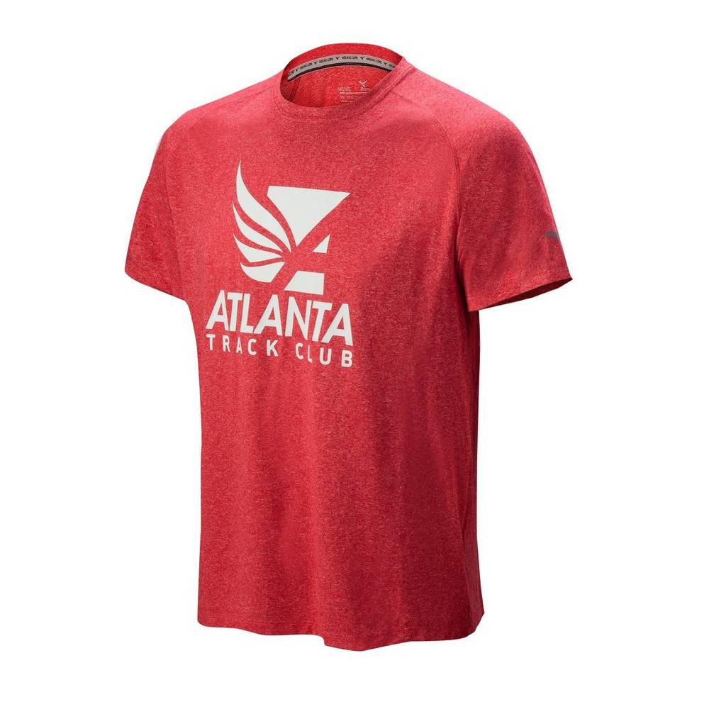 Camisetas Mizuno Atlanta Track Club Inspire 2.0 Para Hombre Rojos 5209674-ZA